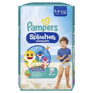 Pampers hlačne plenice za v vodo Splashers 5-6 (14+ kg) 10 kosov