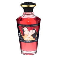 Shunga Afrodizično grelno olje Shunga - Sparkling Strawberry Wine, 100 ml