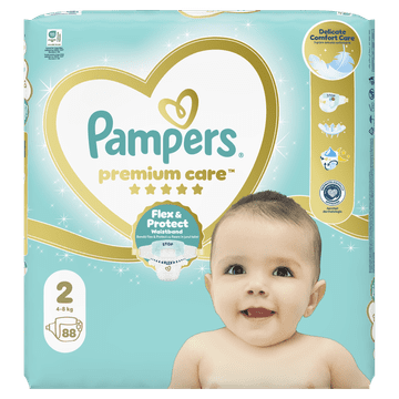 Pampers Premium Care plenice, velikost 2 (4-8 kg), 88 plenic