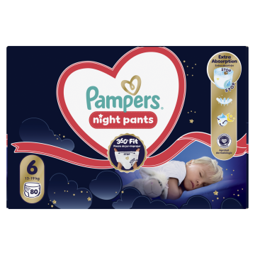 Pampers Night Pants hlačne plenice, velikost 6, 13-19 kg, 80/1