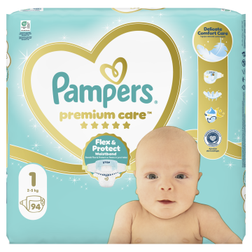Pampers Premium Care plenice, velikost 1, 2-5 kg, 94/1