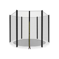 Inlea zaščitna mreža za trampolin PREMIUM jump, za skupni premer 180 cm, za 6 stebrov - črna