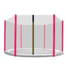 Inlea zaščitna mreža za trampolin PREMIUM jump, za skupni premer 250 cm, za 6 opornih stebrov - črna/roza