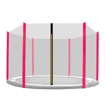Inlea zaščitna mreža za trampolin PREMIUM jump, za skupni premer 250 cm, za 6 opornih stebrov - črna/roza