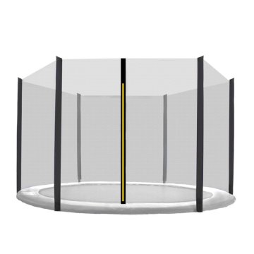 Inlea plasă de siguranță pentru trambulină PREMIUM jump, pentru diametrul total de 250 cm, pentru 6 stâlpi de susținere - negru