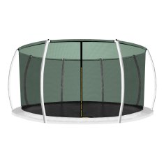 Inlea notranja zaščitna mreža za trampolin ULTIMATE jump s skupnim premerom 366 cm za 8 stebrov višina 165 cm - temno zelena