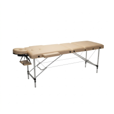Inlea zložljiva masažna miza relax pro, tridelna z aluminijastimi nogami IN16-0013 BEIGE