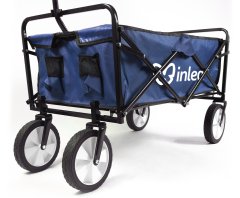 Inlea zložljiv transportni voziček TRAX LITE s 5-palčnimi kolesi - moder