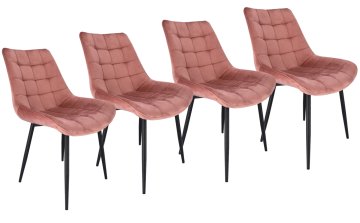 Inlea jedilniški stol 4 kosi ARDEN - rose gold