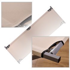 Inlea zložljiv kamping ležalnik aluminijast AluLounge - khaki