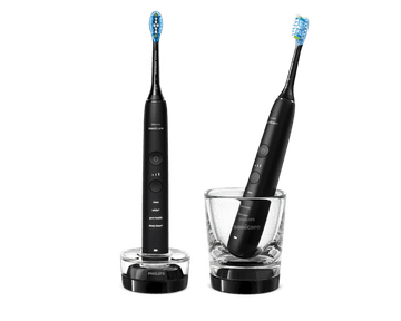shumee PHIL Sonicare Diamonclean 9000 2 črni zobni ščetki HX9914/54 app