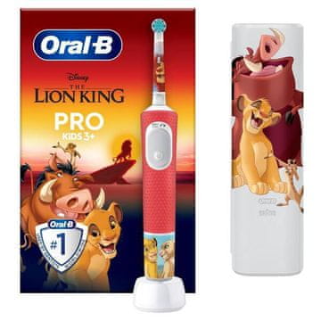 shumee ORAL Pro Kids 3+ Lion King otroška električna zobna ščetka z motivom Levjega kralja z etuijem