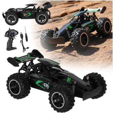 Northix RC kaskaderski avtomobilček 1:18, 18 km/h, 2,4 GHz daljinski upravljalnik
