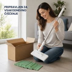 HOME & MARKER® Večnamenski čistilni mop za mokro in suho čiščenje, 100 cm ročaj, 4 pralne krpe | SWEEPI
