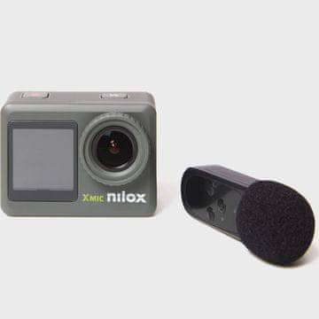 Nilox 5K akcijska kamera z brezžičnim mikrofonom, dvema zaslonoma, vodoodporna