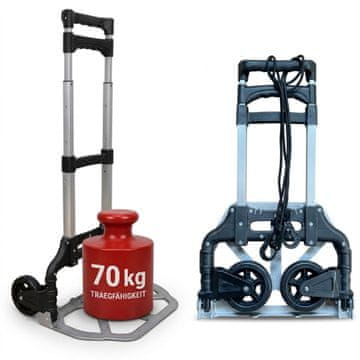 Northix Zložljiv voziček za vreče z elastičnimi vrvicami, nosilnost 70 kg