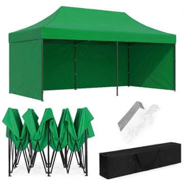 Northix Avtomatski vrtni paviljon 3x6m, zelen, jeklen okvir