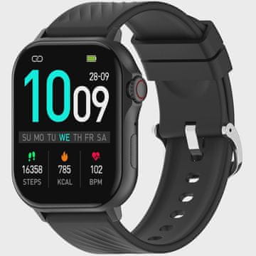 Northix Pametna ura z GPS-om, 2,13-palčni AMOLED zaslon, črna