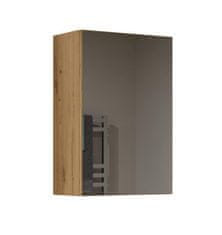 Topeshop STENSKA KOPALNIŠKA OMARICA Z OGLEDALOM NAD UMIVALNIKOM POLA 1DL ARTISAN OAK