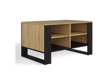 Topeshop KAVNA MIZICA S 4 POLICAMI MODERNA 4P ARTISAN HRAST ČRNEGA RAZREDA