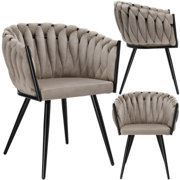 EH ASTON VELVET taupe tkan žametni stol