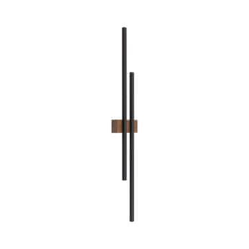 TK Lighting LED stenska svetilka 36W FLASH BLACK WOOD 6628