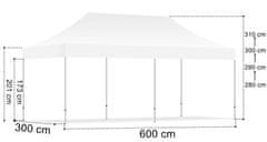 Gockowiak Ekspresni nakupovalni paviljon - 3x6 m - črn