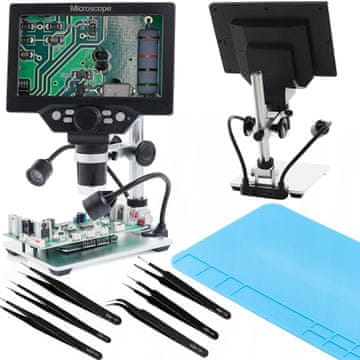 Digitalni mikroskop x1200 + podloga TE-509 + 6 ESD pincet