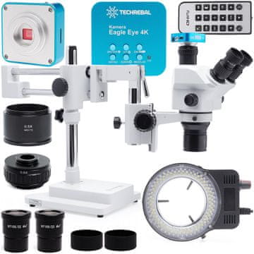 10HW Pro stereo mikroskop + 144x LED osvetlitev + kamera Eagle Eye