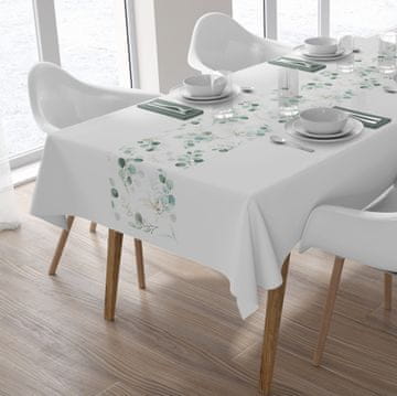 Detexpol Dekorativni tekač za mizo 85x85 Panama Green Leaves