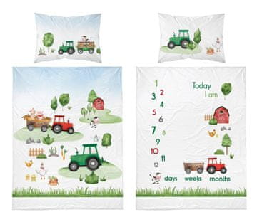 Detexpol Otroška posteljnina 100x135 Tractor Farm COTTON