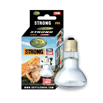 Strong - grelna žarnica s fokusirajočim snopom in UVA za terarije Strong - 100 W reflektorska žarnica (UVA) za terarije