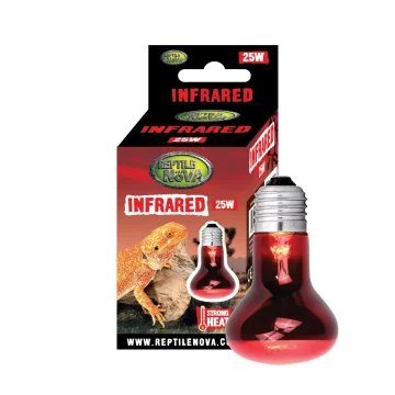 Infrared - grelna žarnica z infrardečo in UVA svetlobo za terarij Infrared - grelna žarnica 25 W (infrardeča + UVA) za terarij