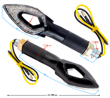 Moretti Univerzalni smerniki MRT-083, LED (20 diod) črne barve, (oznaka E)