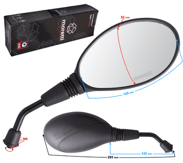 Moretti Ogledala R+L za skuter Orlando M8 s homologacijo