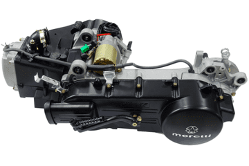 Moretti 157QMJ horizontalni motor, 150cc 4T, avtomatski menjalnik, črne barve, brez olja