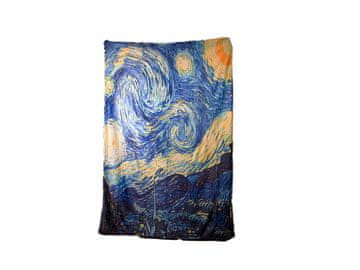 ODEJA PREGRITO ZA POSTELJO VAN GOGH ZVEZDNA NOČ TOPLA 130X150CM