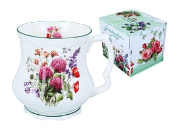 Carmani GRANDMA'S CLOVER KERAMIČNA DARILNA SKODELICA Z VZORCEM 300 ML