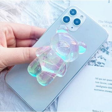 TELESKOPSKI DRŽALO ZA TELEFON Z MEDVEDJO SPONKO, STOJALO ZA PAMETNI TELEFON, MODNO