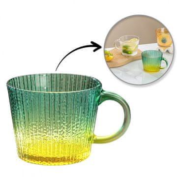 VELIKA STEKLENICA ZELEN OMBRE STEKLENIČNI KOZAREC 380 ML 1 KOS MAT