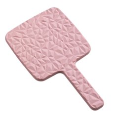 KOZMETIČNO OGLEDALO Z ROČAJEM, ENOSTRANSKO, XL, 23 CM, ROZA, ZA OBRAZ