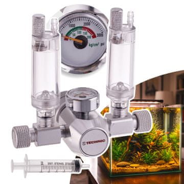 ZMANJŠEVALEC CO2 ZA AKVARIJ ZA DVA AKVARIJMA ŠTEVEC MEHURČKOV DVA DELNA KOS