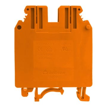 DE Oranžen vijačni konektor za tirnico 35 mm2 1P VDE