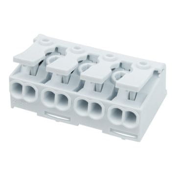 DE Električna kocka z vzvodnim hitrim konektorjem 4x0,75-2,5 mm2 450V VDE DGN 3770