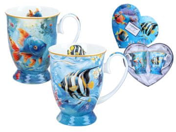 Carmani KOMPLET 2 SKODELIC SRCE L. LOZANO KERAMIČNI CORAL REEF 300 ML