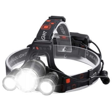 éS POLNILNA NAGONSKA SVETILKA 1000 LUMI 200 M DOMETA 3X LED ZA NOČNA POTOVANJA
