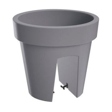 Prosperplast Lofly DLOFR250 Cvetlični lonec z ograjo | Kamnito siv