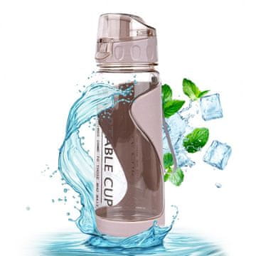 STEKLENICA ZA VODO FITNES GYM 600 ml prenosna mala BD02