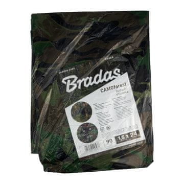 Bradas Kamuflažna ponjava 90g/m^2 1,4x2,4m kamuflažna ponjava kamuflažna ponjava prevleka za opremo bivak bushcraft kampiranje streha CAMOFOREST PLCF901.5/2.4