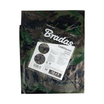 Bradas Kamuflažna ponjava 90g/m^2 1,5x5m kamuflažna ponjava kamuflažna ponjava prevleka za opremo bivak bushcraft kampiranje streha CAMOFOREST PLCF901.5/5